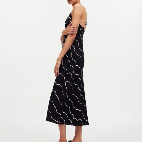 NWT Madewell Women's Layton Midi Slip Dress Size 14 Squiggle Print Multicolor - Picture 2 of 11